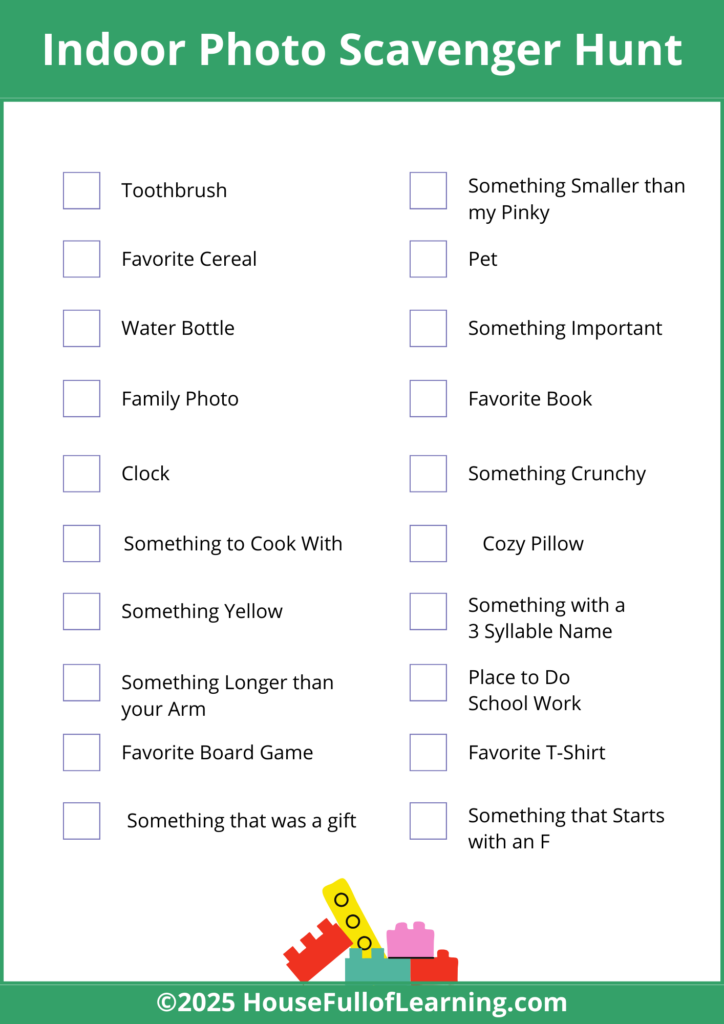 Indoor Photo Scavenger Hunt