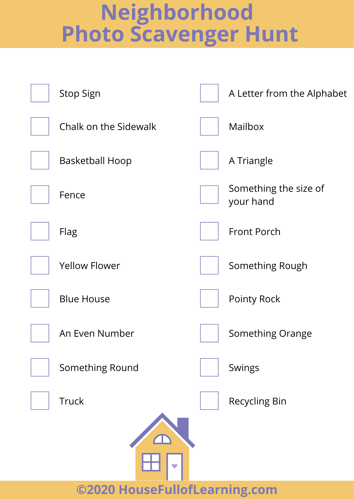 Fun Photo Scavenger Hunt Ideas and Lists for Kids - House Full of Learning