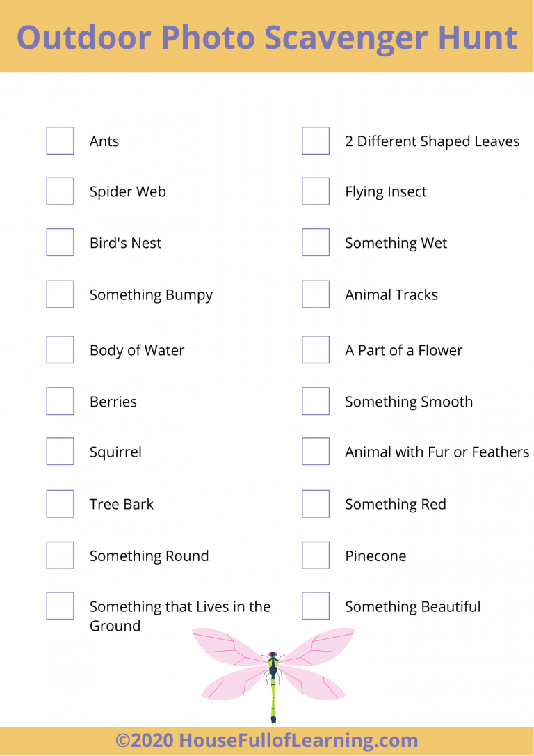 Fun Photo Scavenger Hunt Ideas and Lists for Kids - House Full of Learning