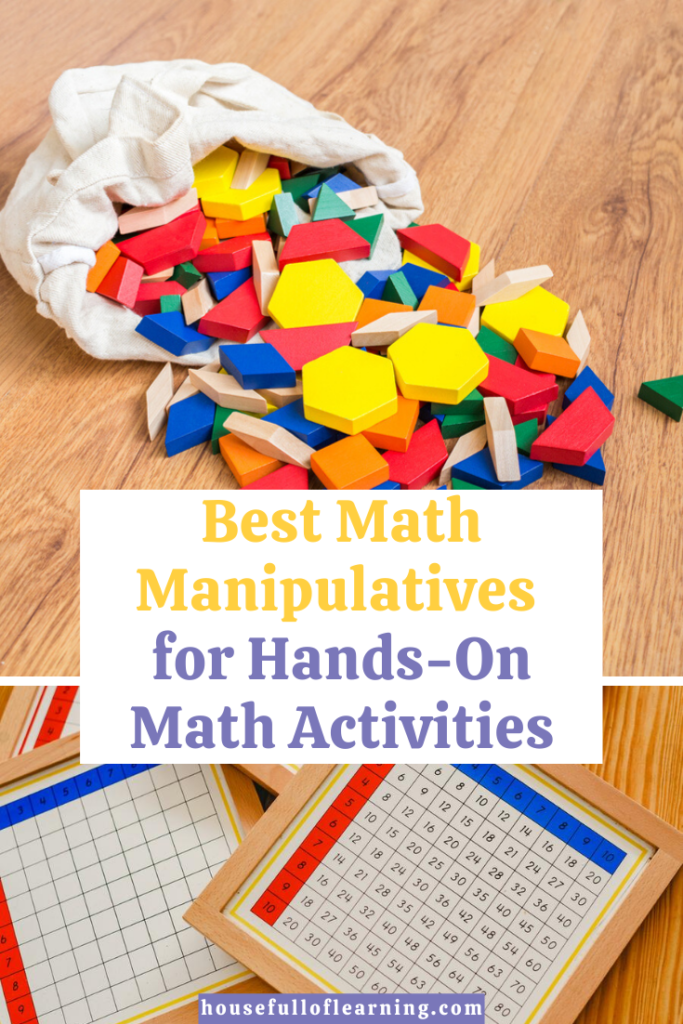 Best Math Manipulatives for Hands-on Activities | Help students in elementary and middle school concretely work with these must-have math manipulatives to boost their math understanding of concepts like addition, multiplication, fractions, probability, and multi-step problem solving all while having fun at the same time! #math #homeschool #handsonmath #handsonlearning